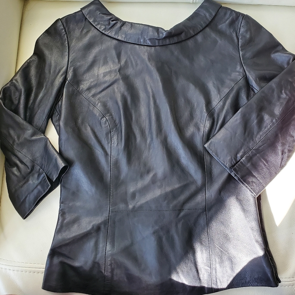 Blacky Dress Berlin genuine leather peplum top